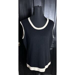 LG Cashmere by Chow Women’s Black 100% Cashmere Pull Over Vest Size XXL